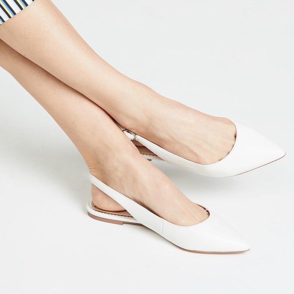 SAM EDELMAN Raya Slingback Pointy-Toe Flats